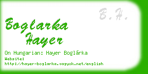 boglarka hayer business card