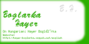 boglarka hayer business card